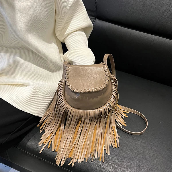 Vintage Tassel Shoulder Bag For Women