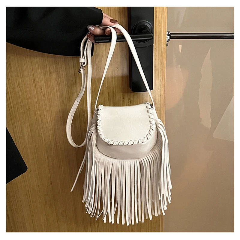 Vintage Tassel Shoulder Bag For Women