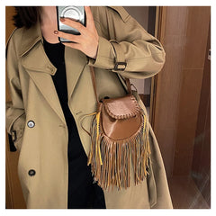 Vintage Tassel Shoulder Bag For Women