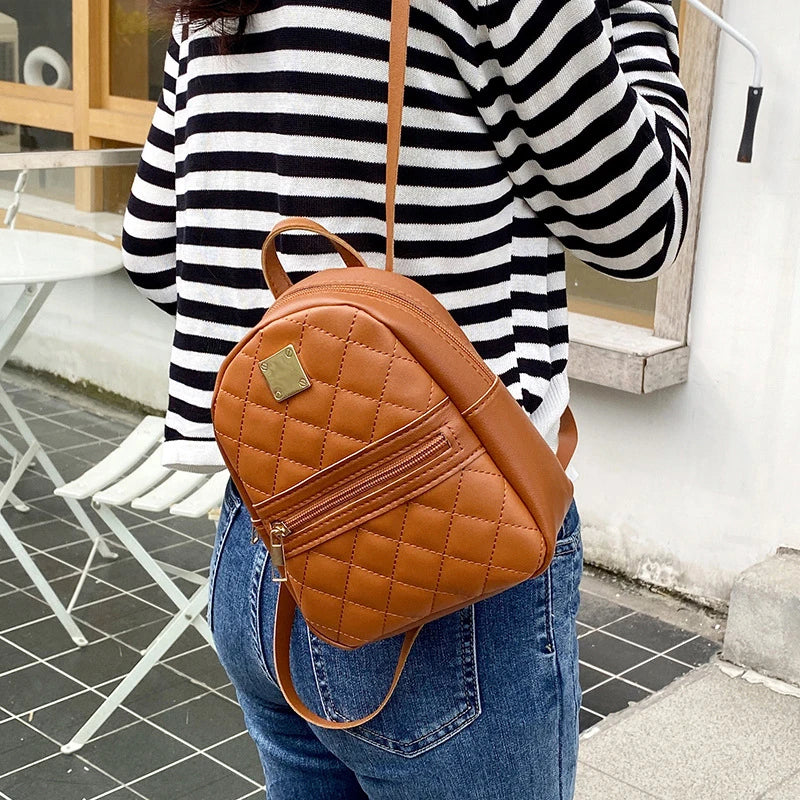 Rhombus Women's Bag Small Backpack Shoulder
