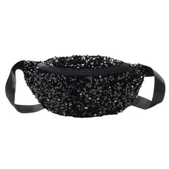 Sequins Women Fanny Packs Large Capacity Waist Bags Casual Purse Crossbody