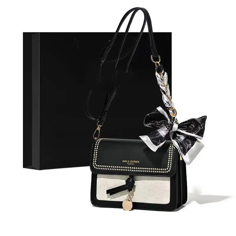 Small Square Crossbody Bag for Women PU Handbag