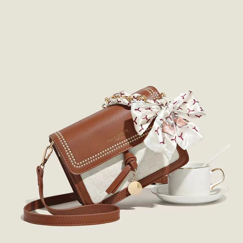 Small Square Crossbody Bag for Women PU Handbag