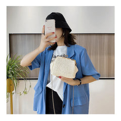 Shoulder Bag Women All-match Woven Shell Bags Lager Capacity Chains Handbag