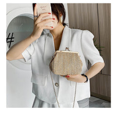 Shoulder Bag Women All-match Woven Shell Bags Lager Capacity Chains Handbag