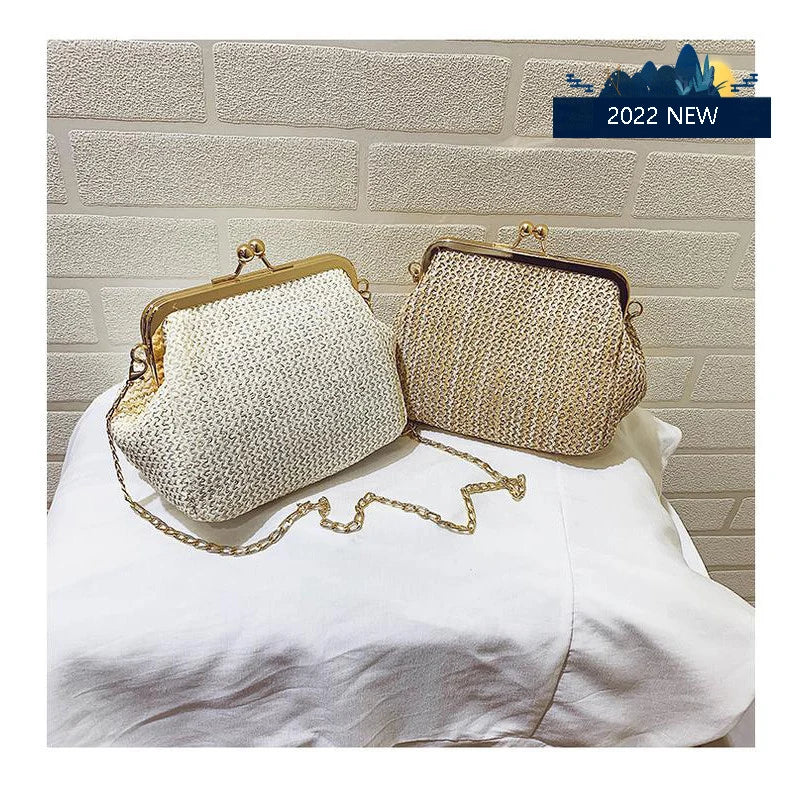 Shoulder Bag Women All-match Woven Shell Bags Lager Capacity Chains Handbag
