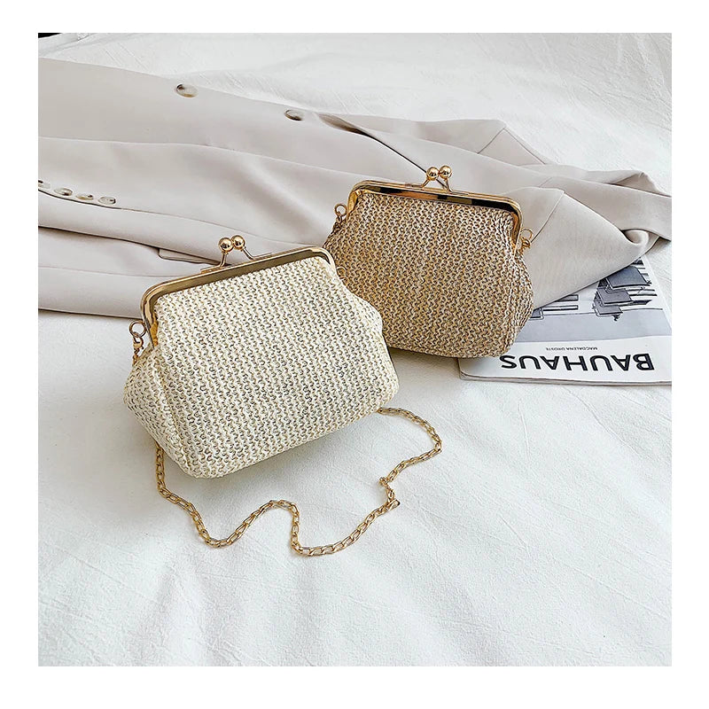 Shoulder Bag Women All-match Woven Shell Bags Lager Capacity Chains Handbag