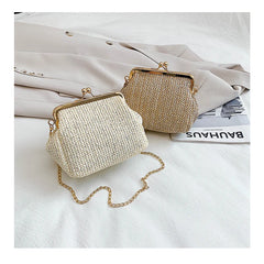 Shoulder Bag Women All-match Woven Shell Bags Lager Capacity Chains Handbag