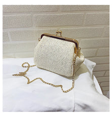 Shoulder Bag Women All-match Woven Shell Bags Lager Capacity Chains Handbag
