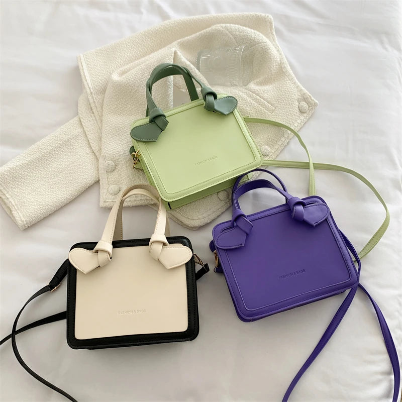 Shoulder Bag Women All-match Mini Square Handbag High Female Solid Texture