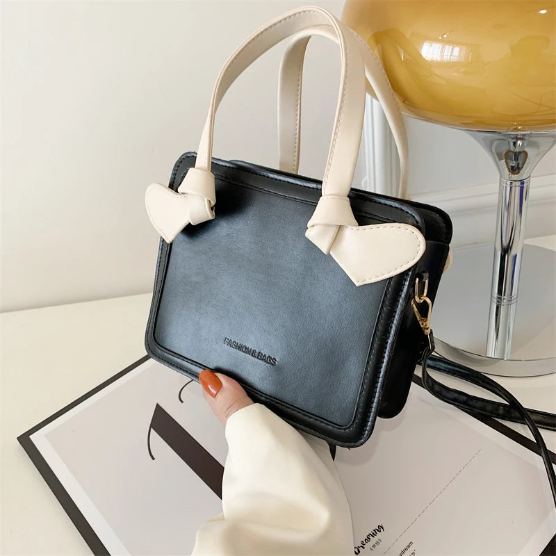Shoulder Bag Women All-match Mini Square Handbag High Female Solid Texture