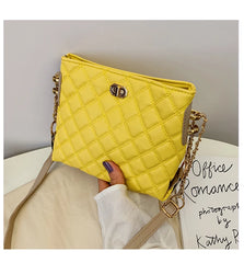Soft Leather Shoulder Bag Chain Crossbody Large Capacity Bucket Bag