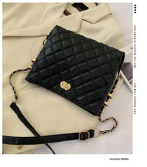 Soft Leather Shoulder Bag Chain Crossbody Large Capacity Bucket Bag