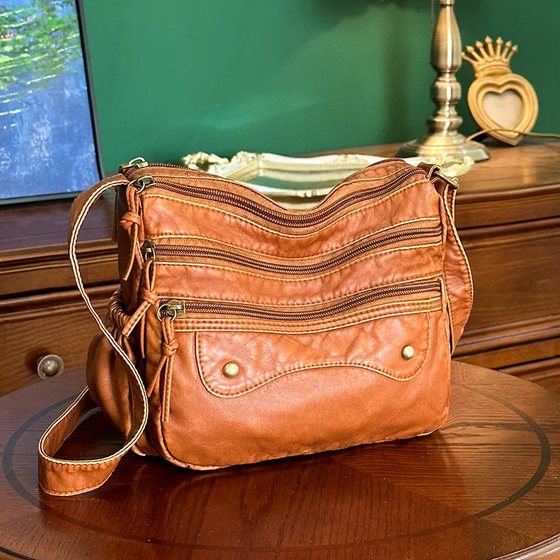 Soft Leather Crossbody Bags Women Shoulder Handbags Messenger Bag