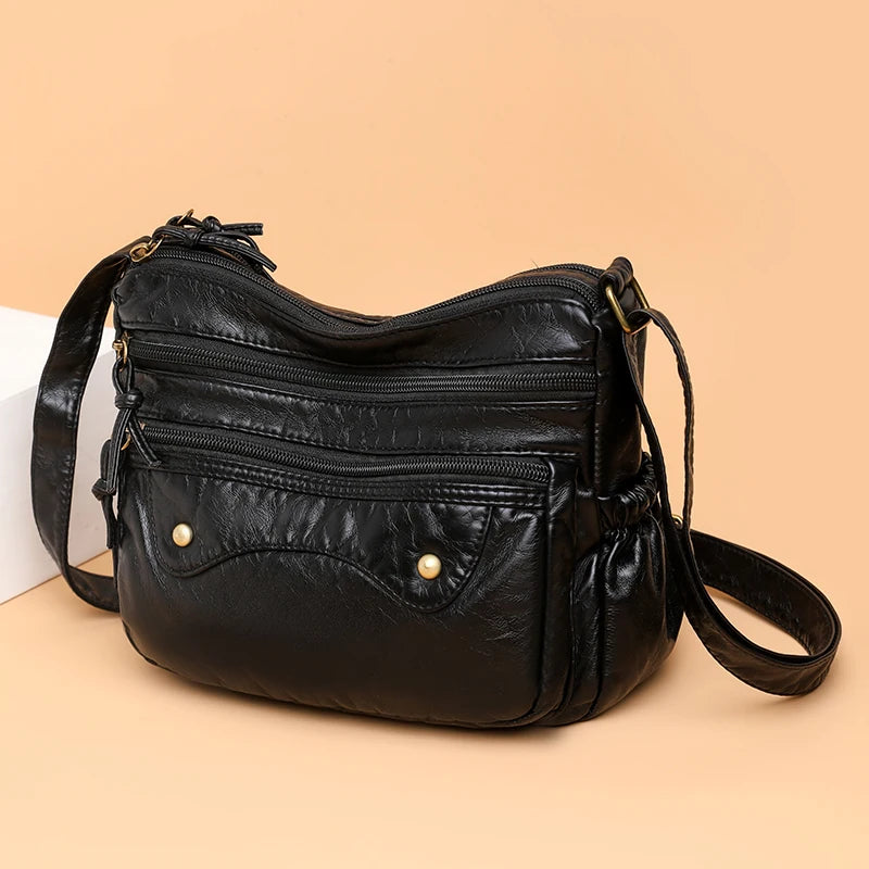 Soft Leather Crossbody Bags Women Shoulder Handbags Messenger Bag