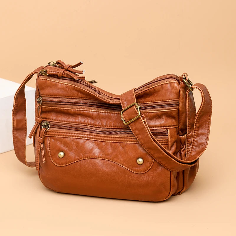 Soft Leather Crossbody Bags Women Shoulder Handbags Messenger Bag