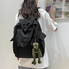 Waterproof Nylon Backpack for Teenage Girl Shoulder Travel Bag School