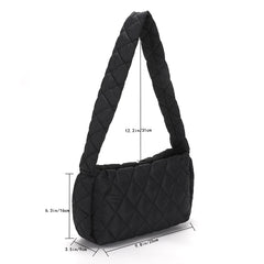 Quilted Nylon Women Shoulder Bag Winter Crossbody Handbag