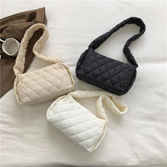 Quilted Nylon Women Shoulder Bag Winter Crossbody Handbag