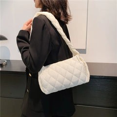 Quilted Nylon Women Shoulder Bag Winter Crossbody Handbag