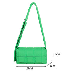 Quilted Nylon Crossbody Handbag Winter Shoulder Bag