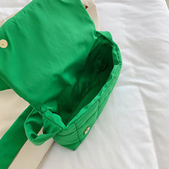 Quilted Nylon Crossbody Handbag Winter Shoulder Bag