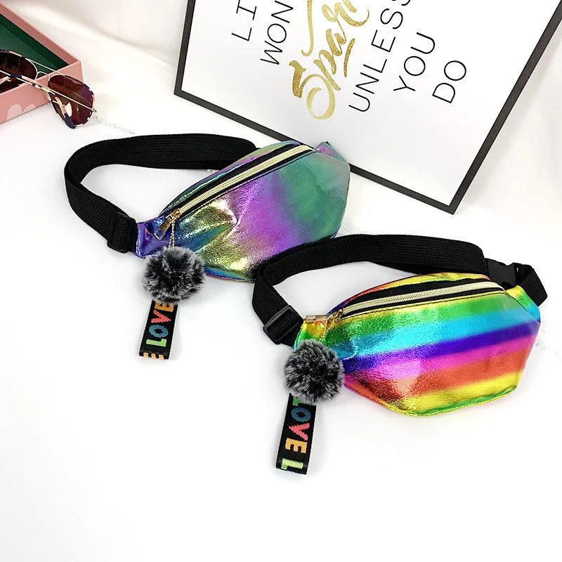 Sports Sequin Chest Bag Waist Wallet