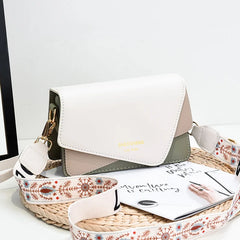 Women's Small Square Bag Messenger Shoulder Bag All-match Contrast