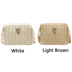 Straw Crossbody Bag Boho Woven Summer Beach Shoulder Handbag