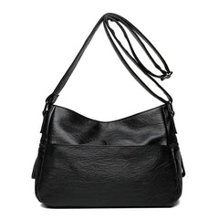 Women High Capacity Handbags Multi-pocket Shoulder Bags Soft PU Leather