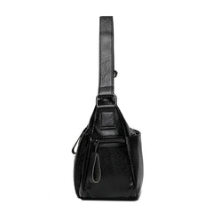 Women High Capacity Handbags Multi-pocket Shoulder Bags Soft PU Leather