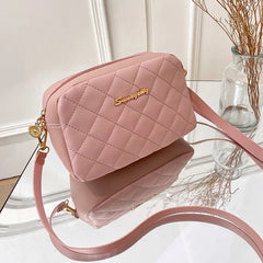 Lingge Embroidery Small Messenger Bag for Women with Tassel
