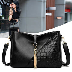 Tassel Women Handbags European Leather Ladies Shoulder Bags