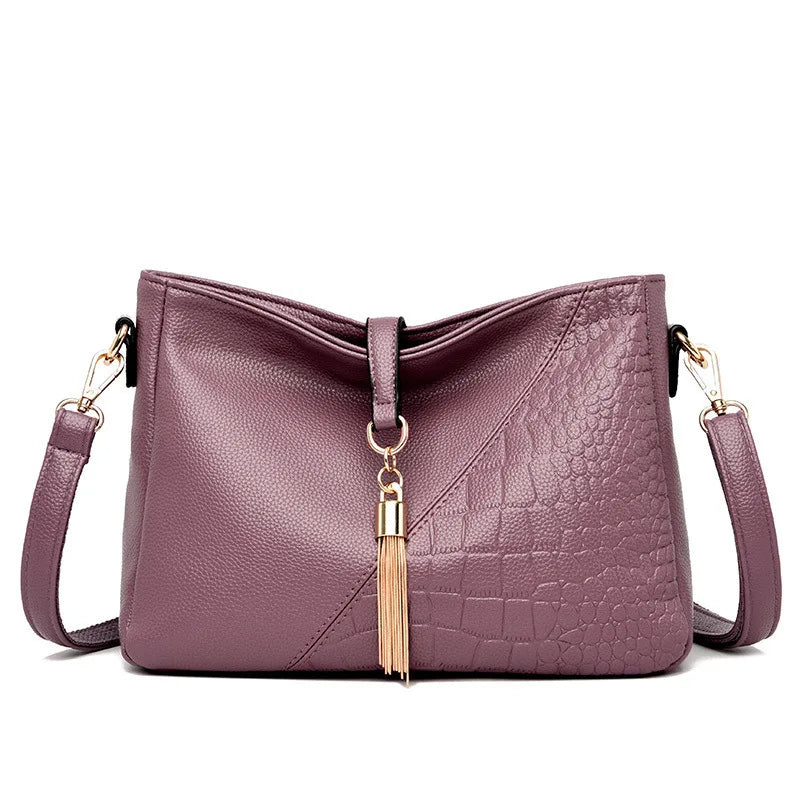 Tassel Women Handbags European Leather Ladies Shoulder Bags