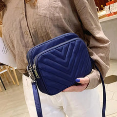 Nylon Shoulder Bag Womens Large-capacity Multi-purpose Solid Zipper Bags