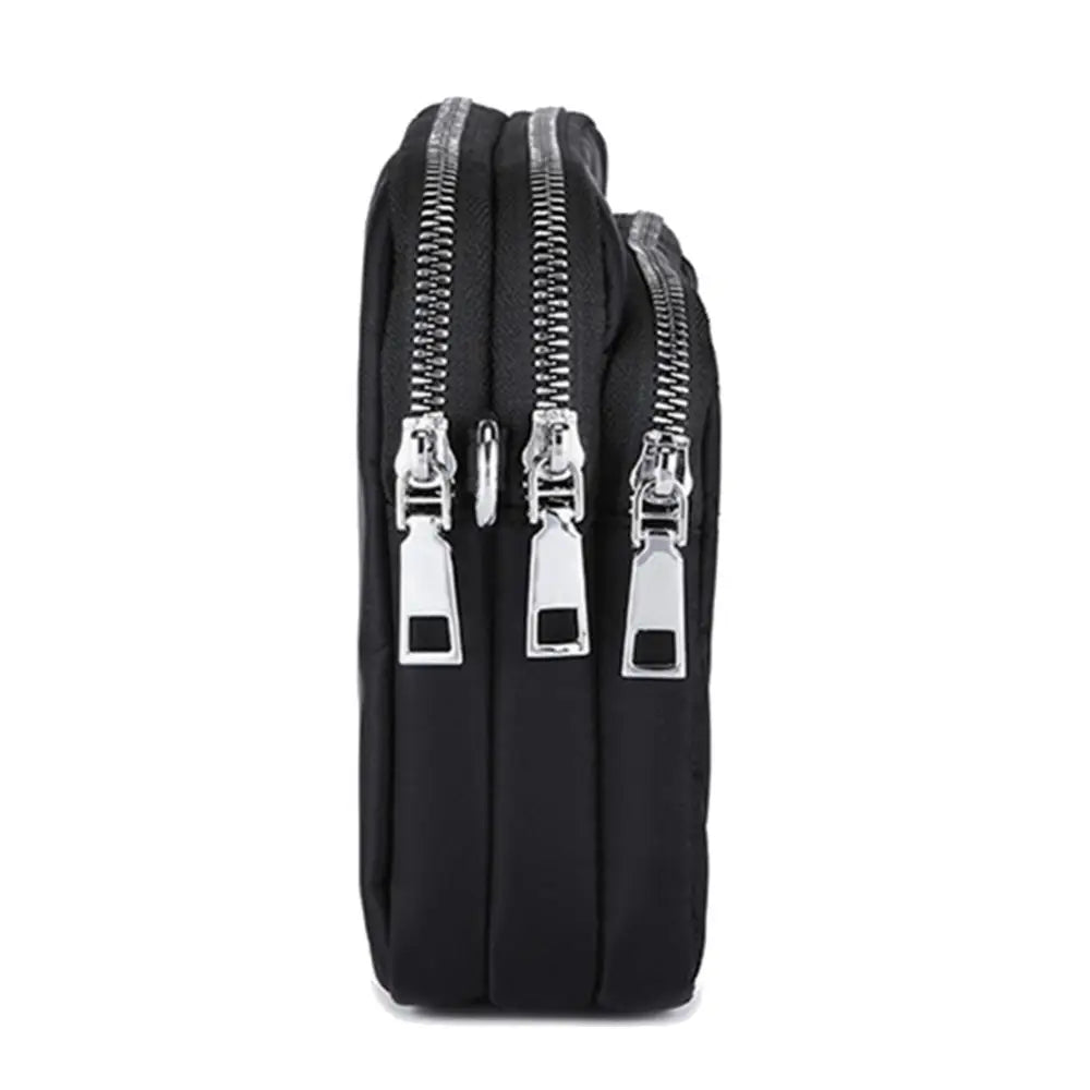 Nylon Shoulder Bag Womens Large-capacity Multi-purpose Solid Zipper Bags