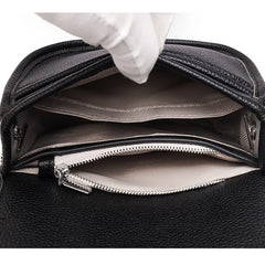 Vintage Leather Saddle Shoulder Bag for Women