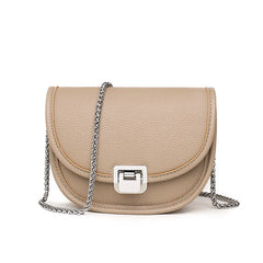 Vintage Leather Saddle Shoulder Bag for Women