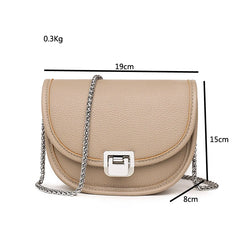 Vintage Leather Saddle Shoulder Bag for Women