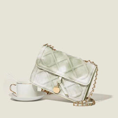 Small Square Shoulder Bag Soft PU Polyester Fiber