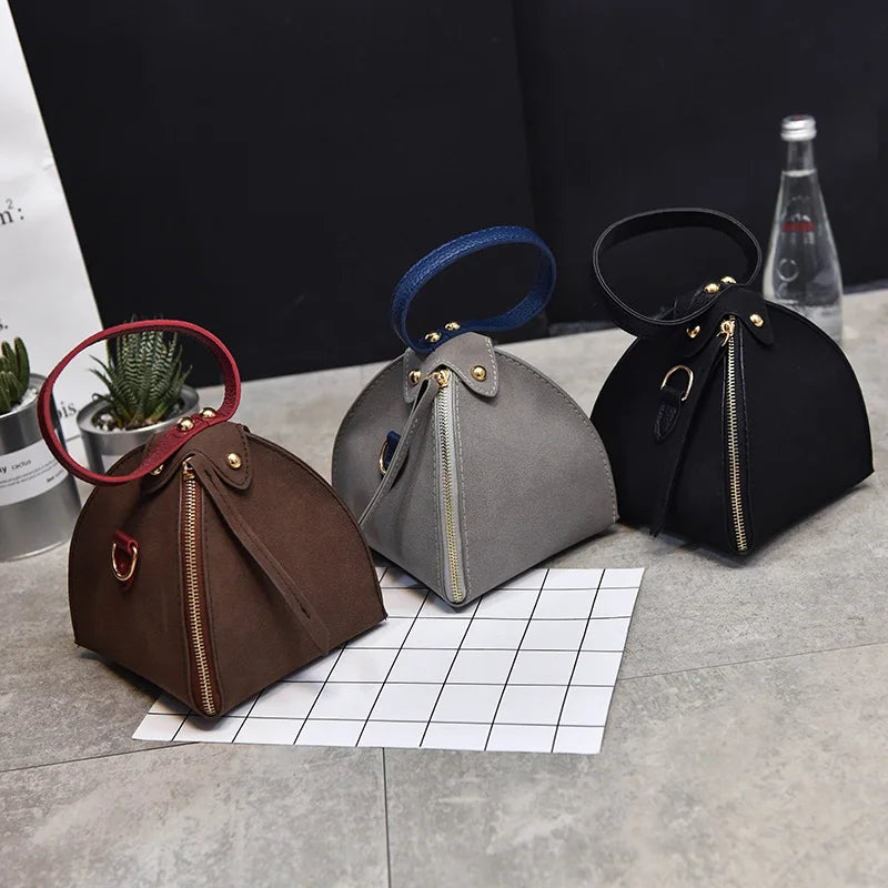 Triangle Tote Pu Leather Crossbody Bag Women Shoulder BAGS Female Messenger Hand