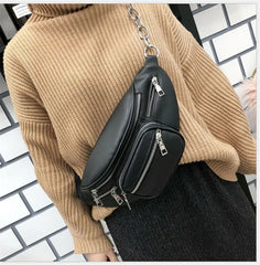 Women's Waist Bag Fanny Pack PU Leather Belt Purse Phone Key Pouch