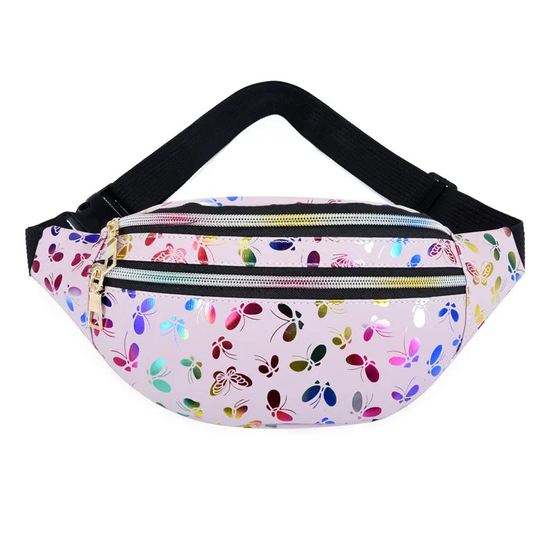 Colorful Ladies Mobile Phone Waist Bag Waterproof Messenger Bag