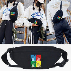 David Print Waist Bag Women Travel Sports Crossbody Bag