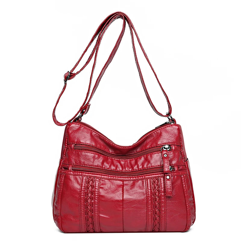 Women Soft PU Leather Shoulder Bag Messenger Crossbody Handbags