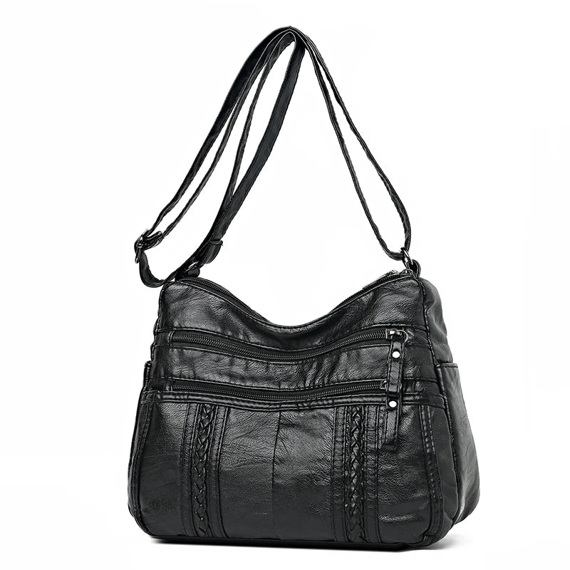 Women Soft PU Leather Shoulder Bag Messenger Crossbody Handbags