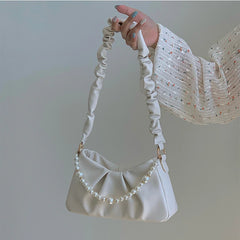 Cloud Bag Flap PU Leather Handbags Purse for Women Casual Bag