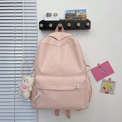 Nylon School Bag for Girls Large Capacity Backpack