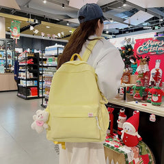 Nylon School Bag for Girls Large Capacity Backpack