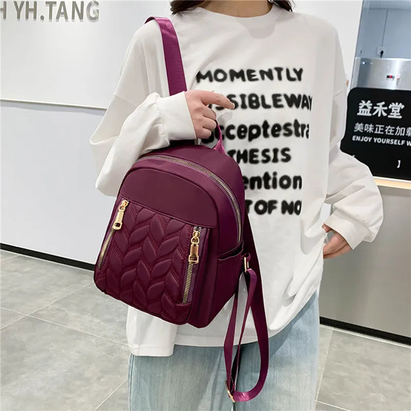 Women Backpack Urban Casual Travel Nylon Bag Waterproof